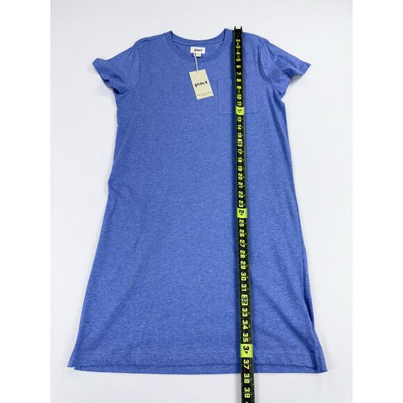 Pact Women's Organic Softspun Cotton Pocket Tee Dress Medium Blue - Picture 13 of 14